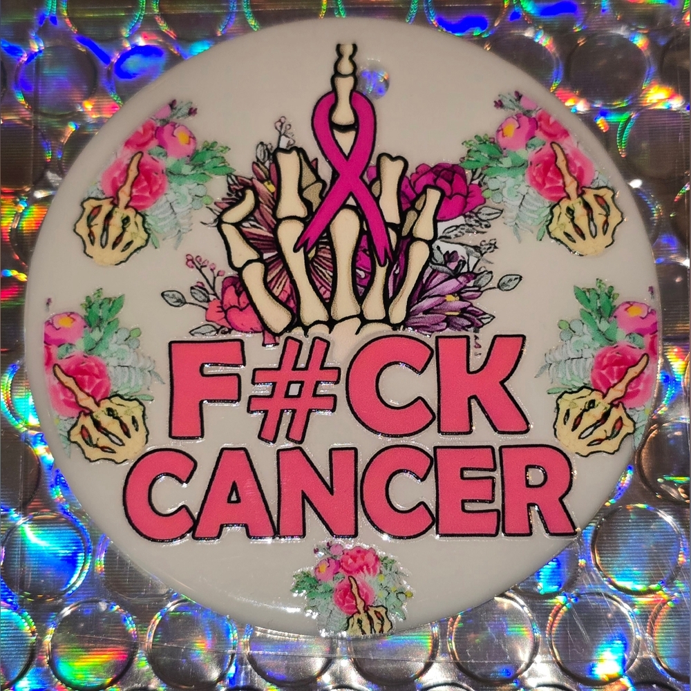 F☆Ck Cancer Custom Christmas Ornament with Real Pearl #1045